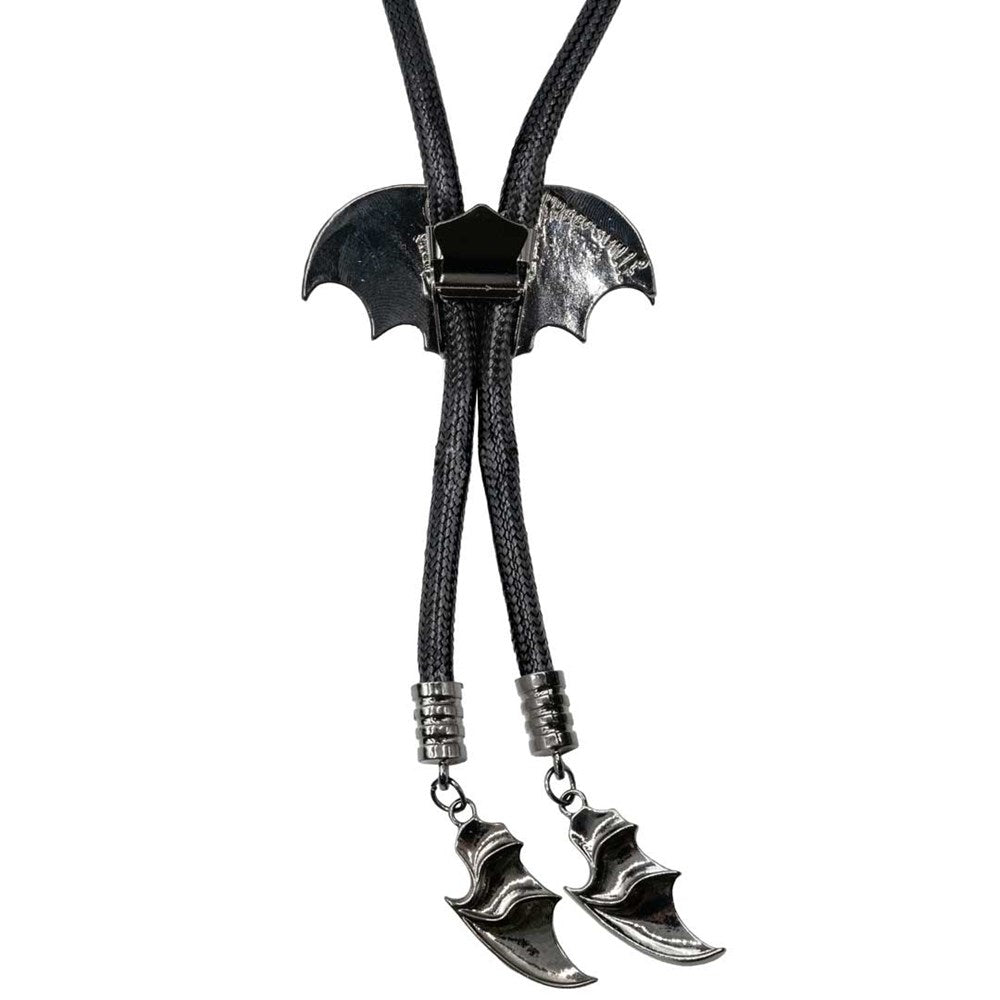 Bat Black Bolo Western Tie - Kreepsville