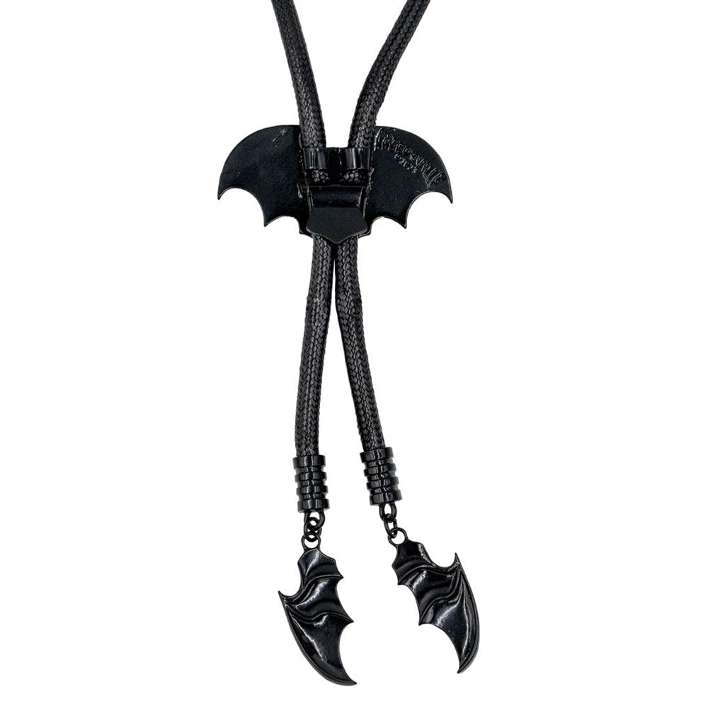 Bat Black Bolo Western Tie - Kreepsville