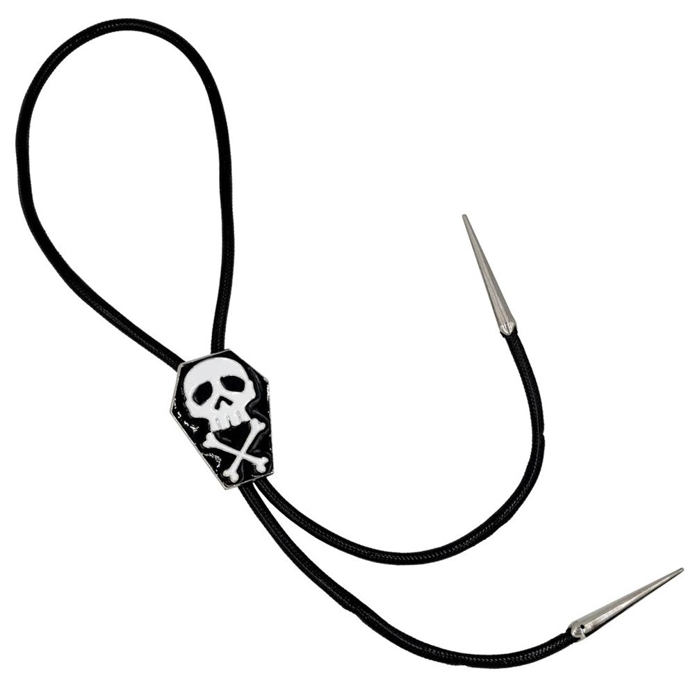 Coffin Skull Bones Bolo Western Tie - Kreepsville