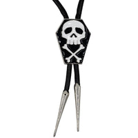 Thumbnail for Coffin Skull Bones Bolo Western Tie - Kreepsville