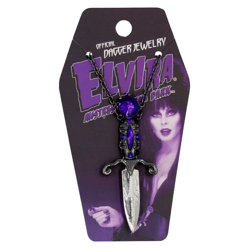 Elvira Dagger Necklace Purple - Kreepsville