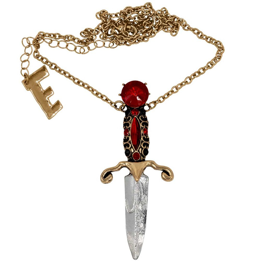 Elvira Dagger Necklace Red - Kreepsville