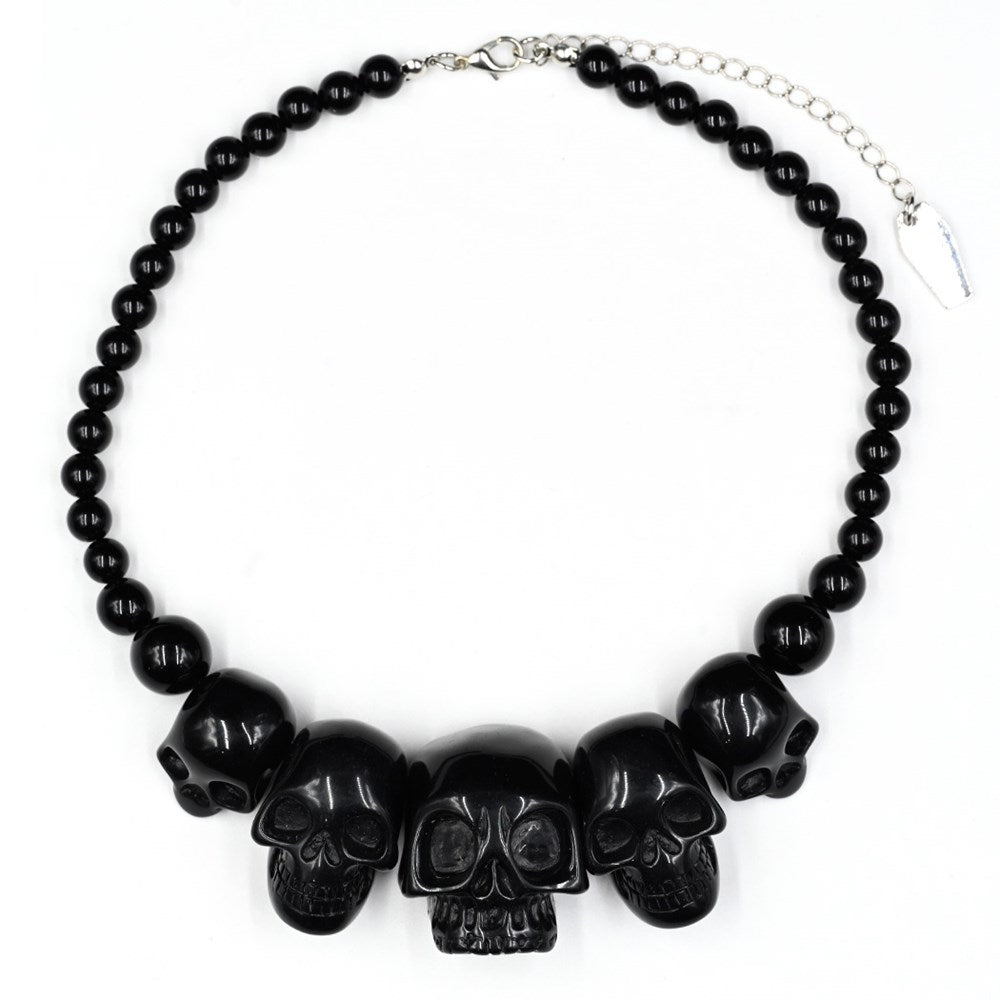 Kreepsville 666 Black Skull Collection Necklace