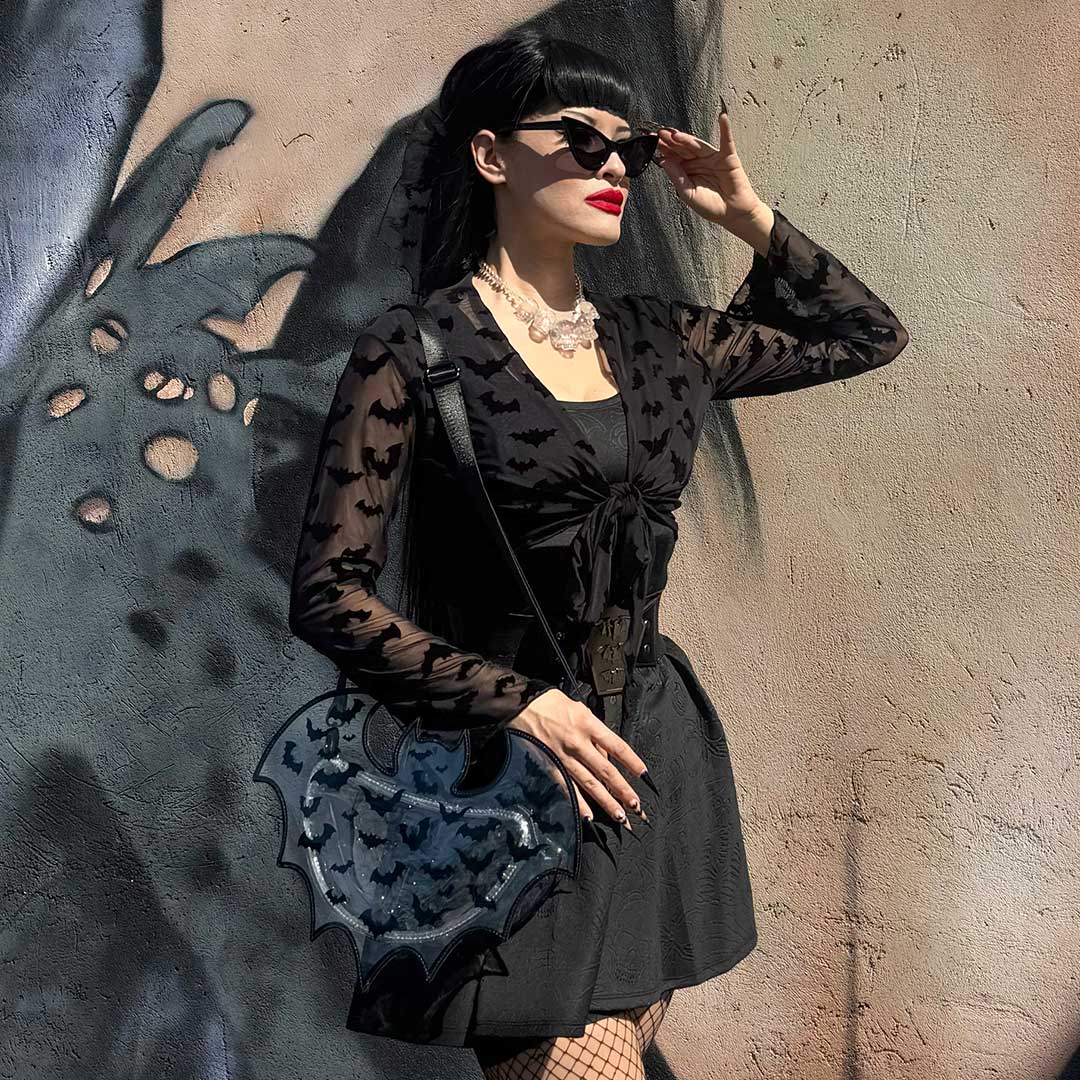 Bat Mesh Tie Top - Kreepsville