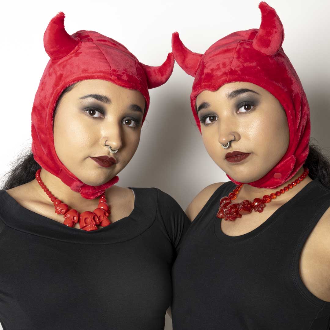 Skull Collection Necklace Red Glitter - Kreepsville