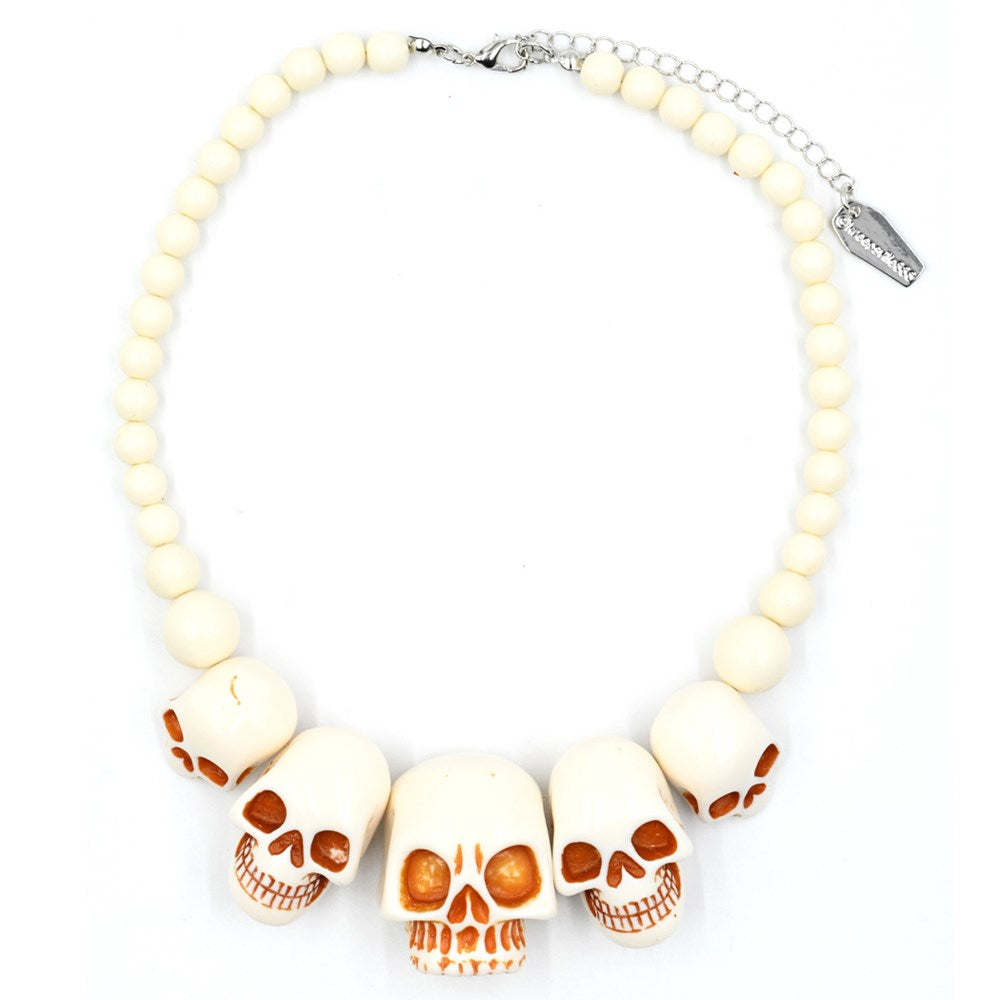 Kreepsville 666 White Skull Collection Necklace