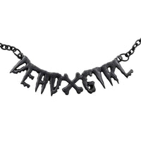 Thumbnail for Dead Girl Text Necklace - Kreepsville