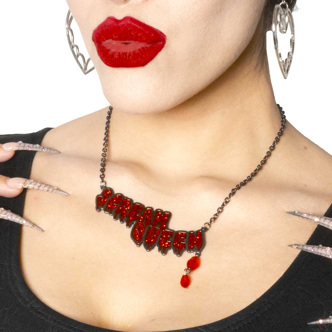 Scream Queen Text Necklace - Kreepsville