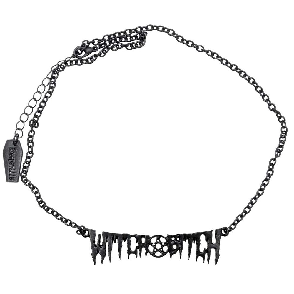 Witch Bitch Text Necklace