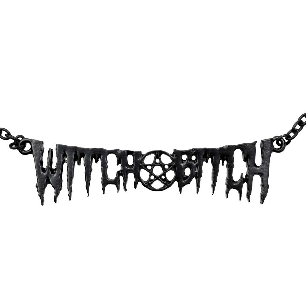 Witch Bitch Text Necklace