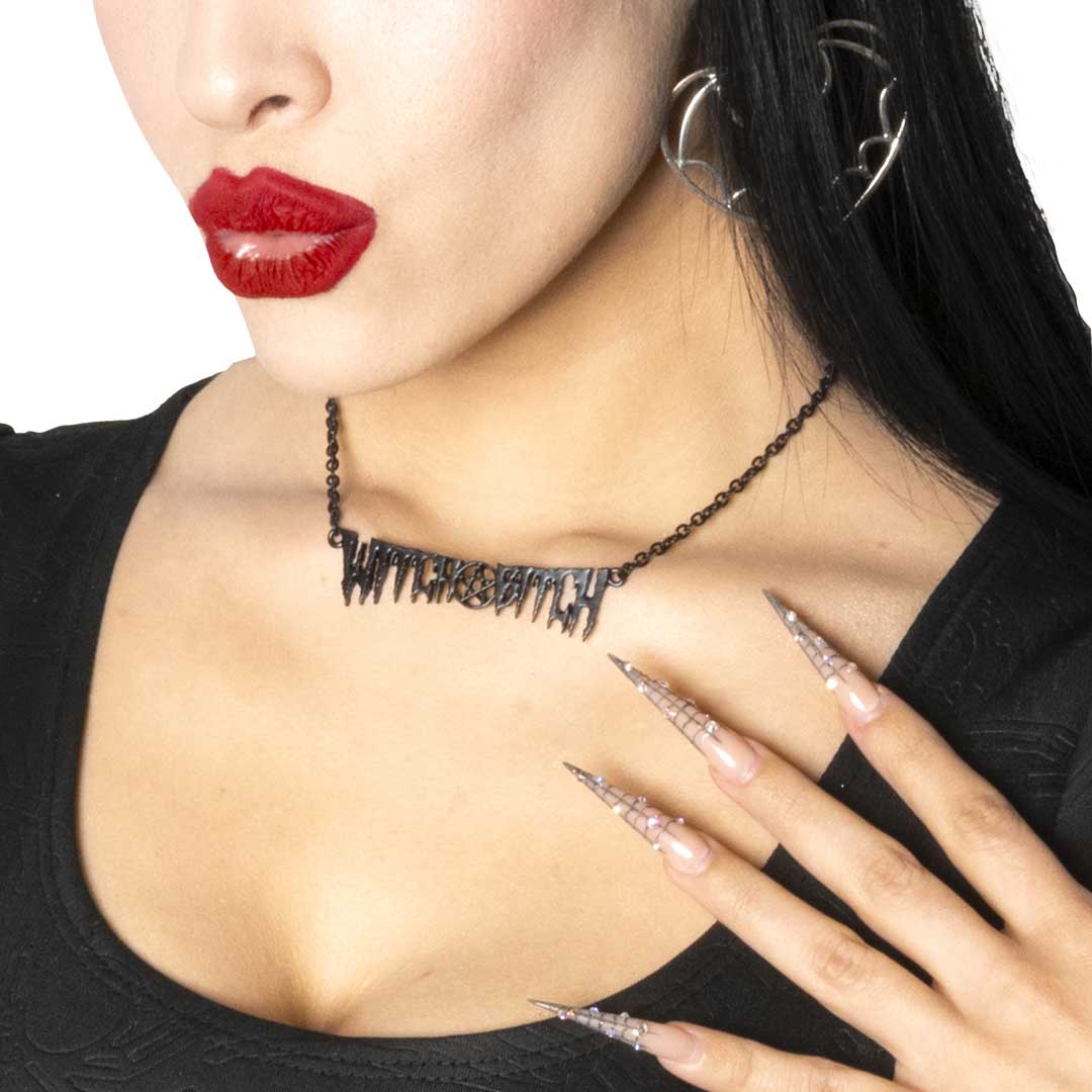 Witch Bitch Text Necklace - Kreepsville