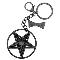 Thumbnail for Baphomet Circle Charm Keychain - Kreepsville