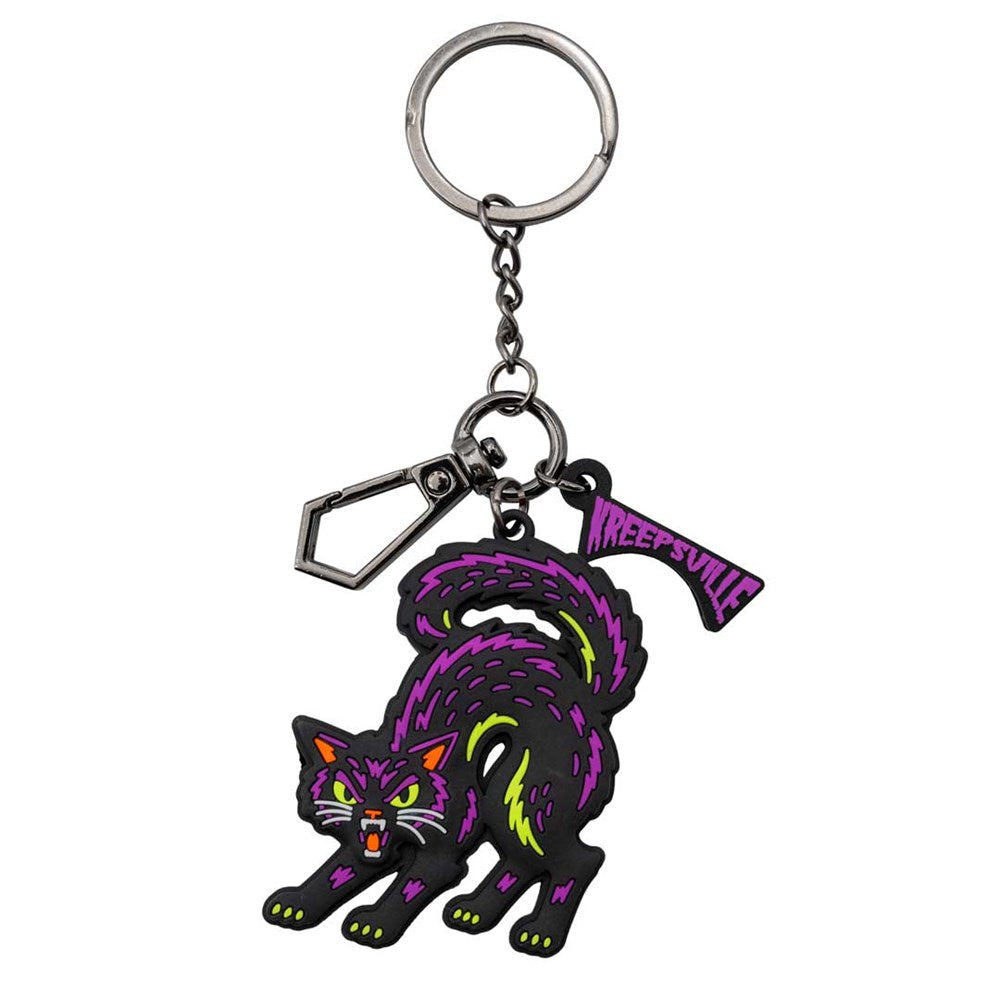 Black Cat Arch 3D Flat Keychain - Kreepsville