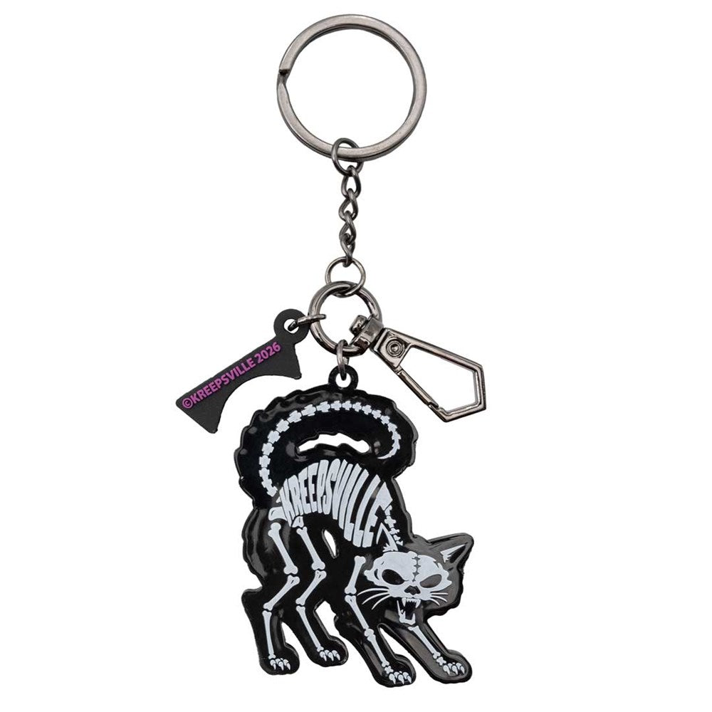Black Cat Arch 3D Flat Keychain - Kreepsville