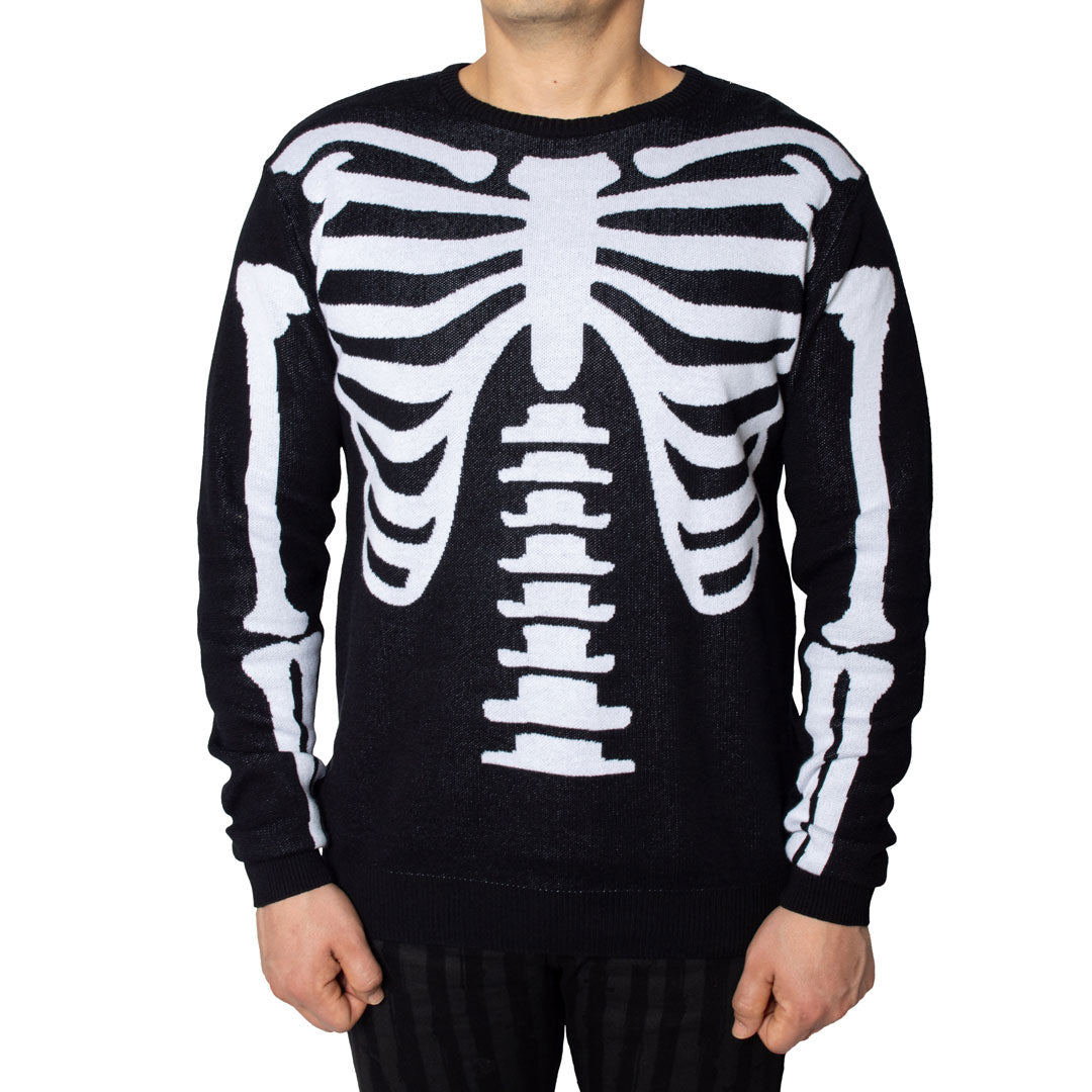 Kreepsville | Ribcage Skeleton Bones Sweater 2Xlarge Kreepsville | Ribcage Skeleton Bones Sweater 2Xlarge
