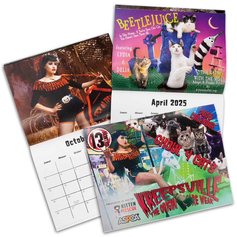 Kreepsville Ghoul 4 Cats 2025 Calendar - Kreepsville