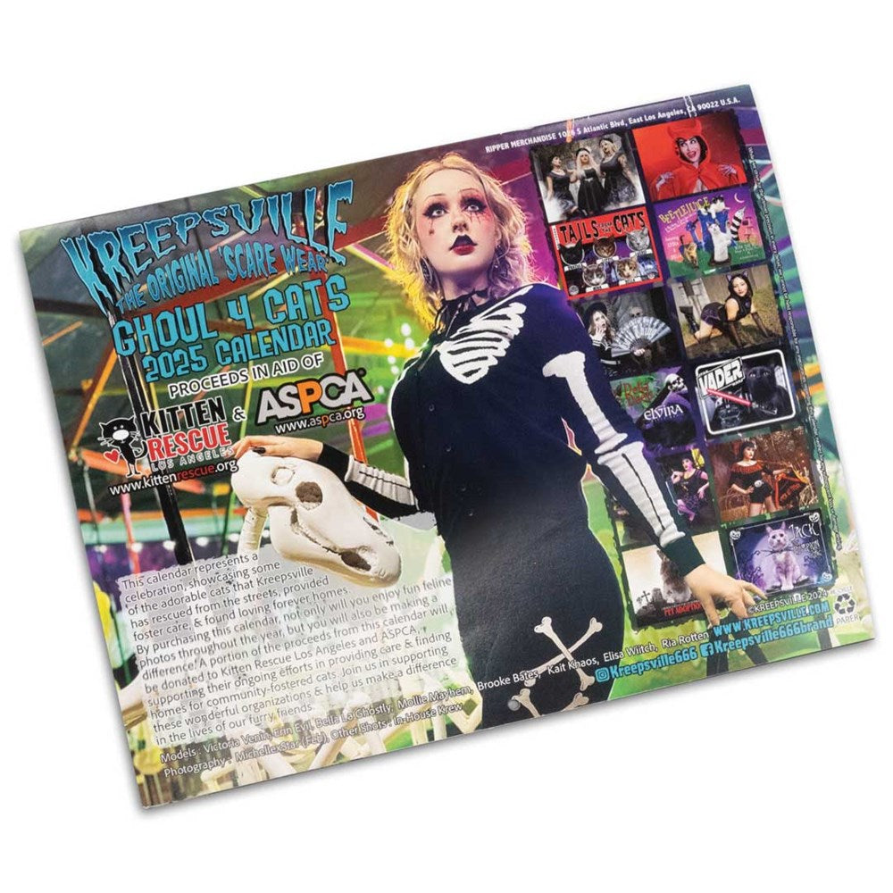 Kreepsville Ghoul 4 Cats 2025 Calendar - Kreepsville