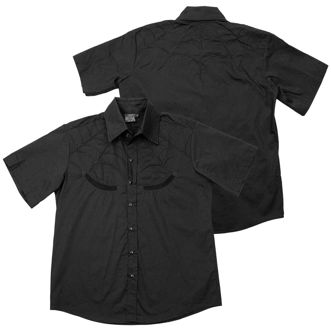 Spiderweb Black Western Shirt - Kreepsville