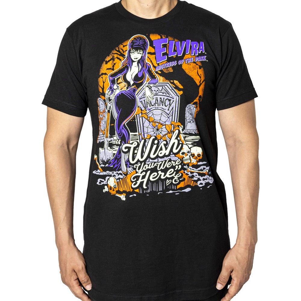 Elvira Wish You Were Here Mens T-Shirt - Kreepsville