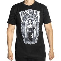 Thumbnail for Vampira Gorey Frame T-shirt - Kreepsville