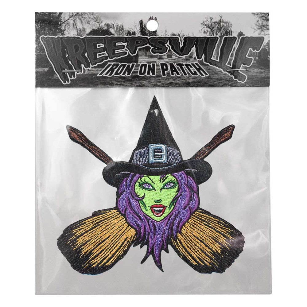 Witch Cross Brooms Patch - Kreepsville