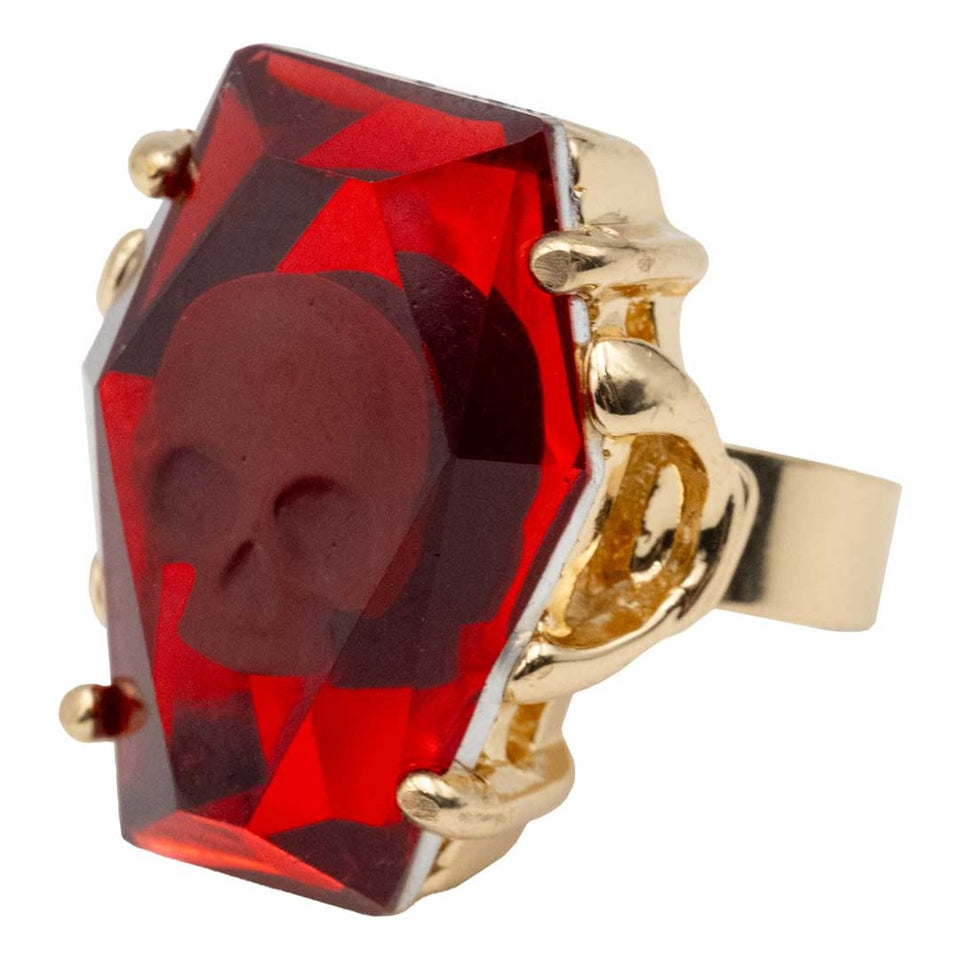 Elvira Coffin Jewel Red Ring – Kreepsville