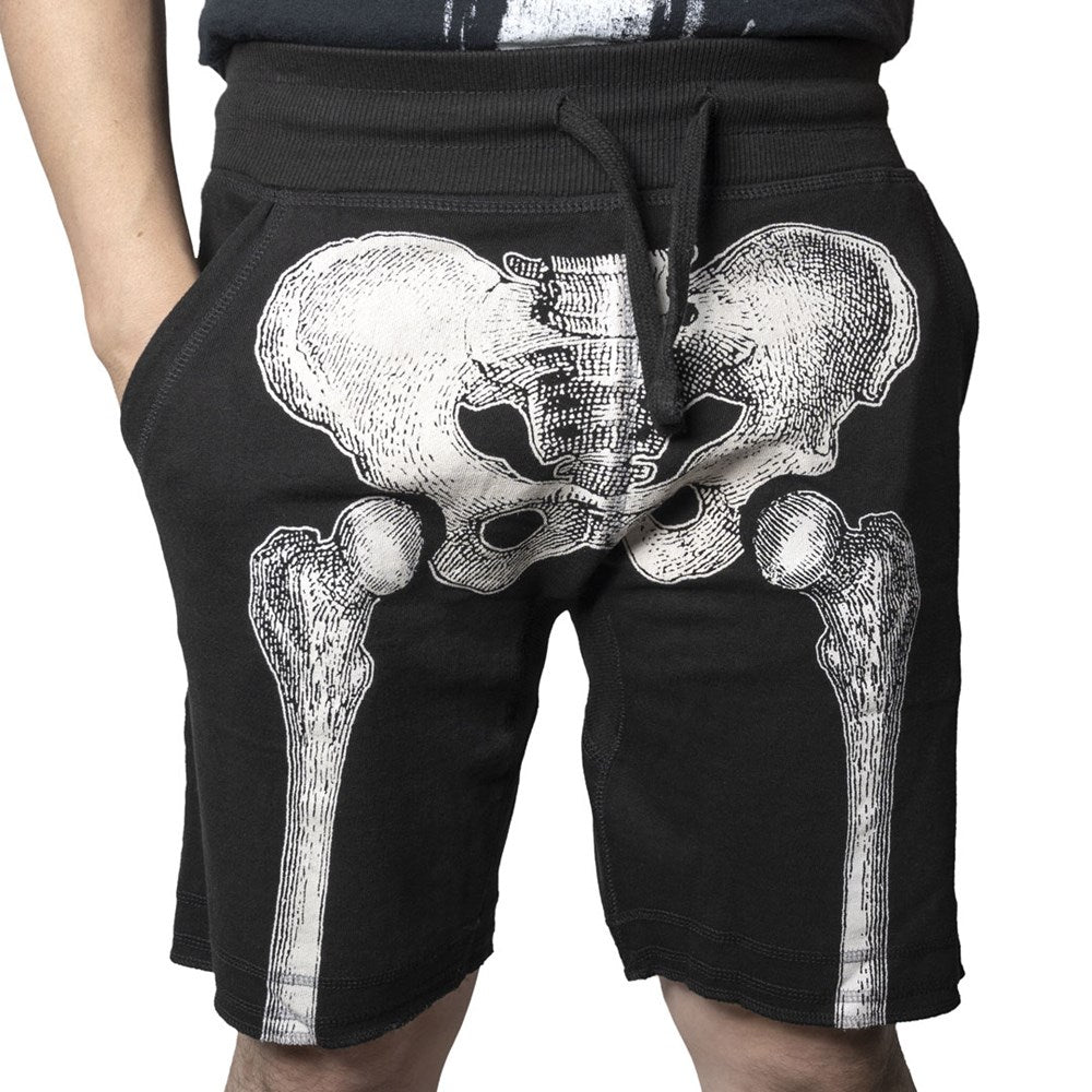 Skeleton Bone Mens White Shorts - Kreepsville