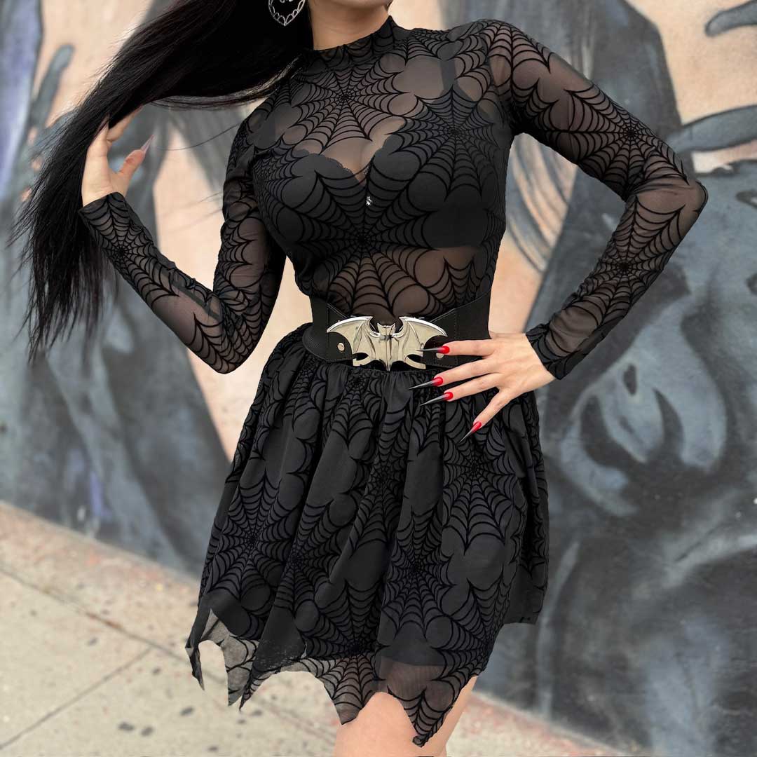 Spiderweb Mesh Tutu Skirt - Kreepsville
