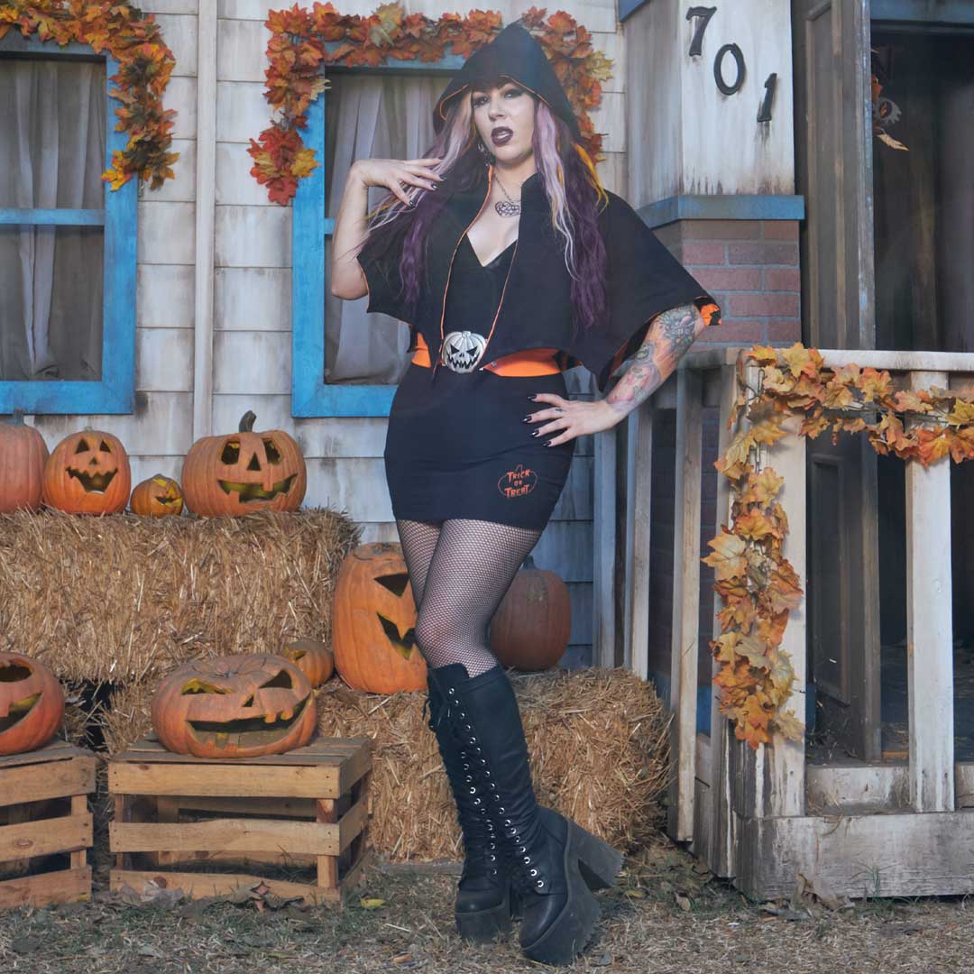 Pumpkin Trick or Treat Mini Skirt Pumpkin Trick or Treat Mini Skirt