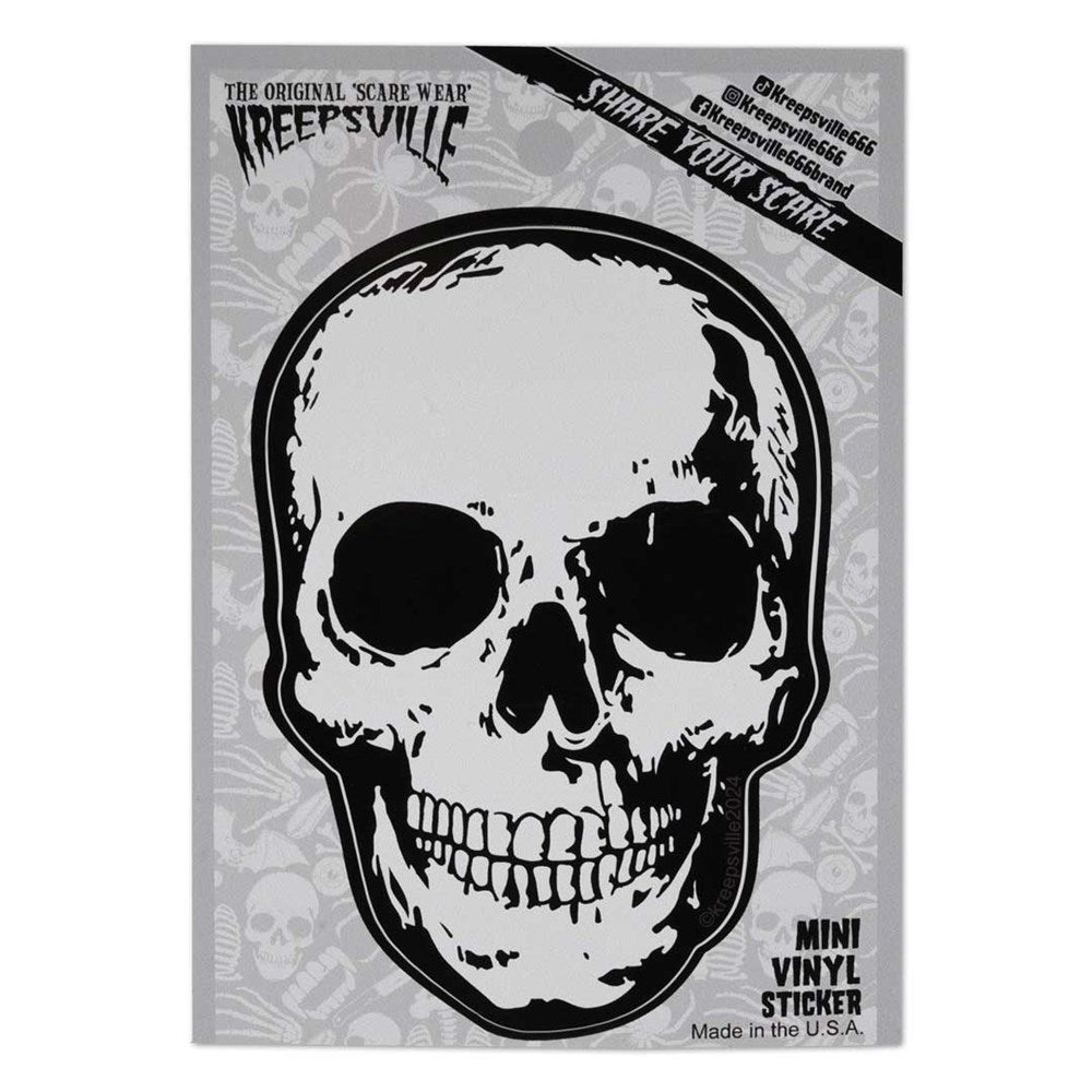 Anatomical Skull Mini Vinyl Sticker - Kreepsville