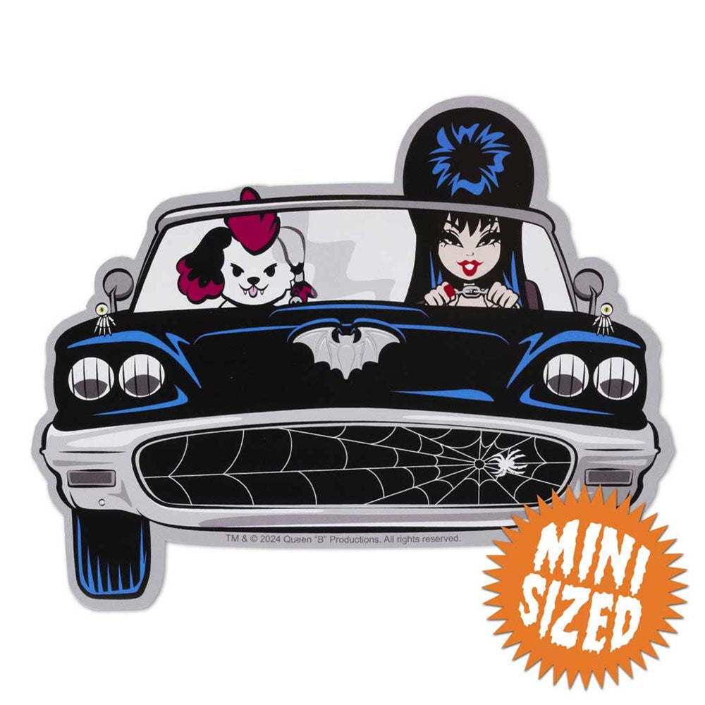 Elvira And Gonk Macabre Mobile Mini Vinyl Sticker - Kreepsville