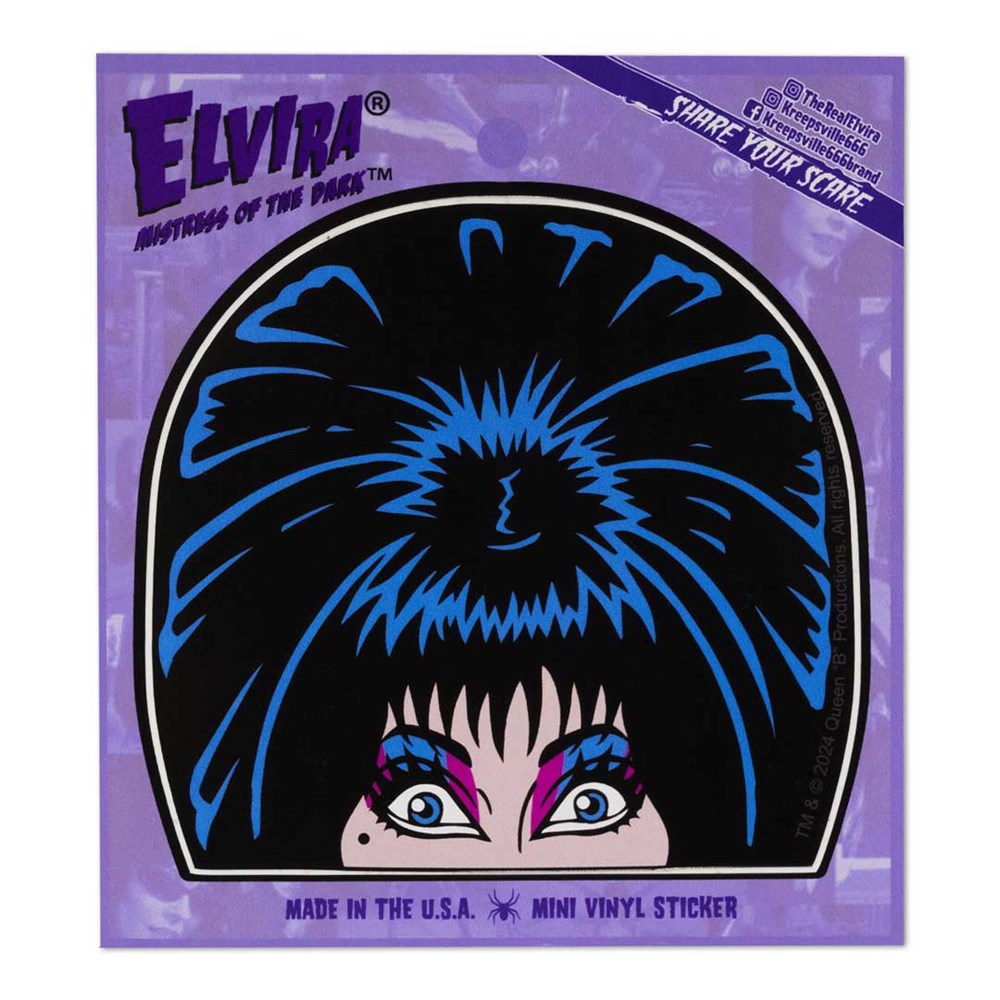 Elvira Peeker Mini Vinyl Sticker - Kreepsville