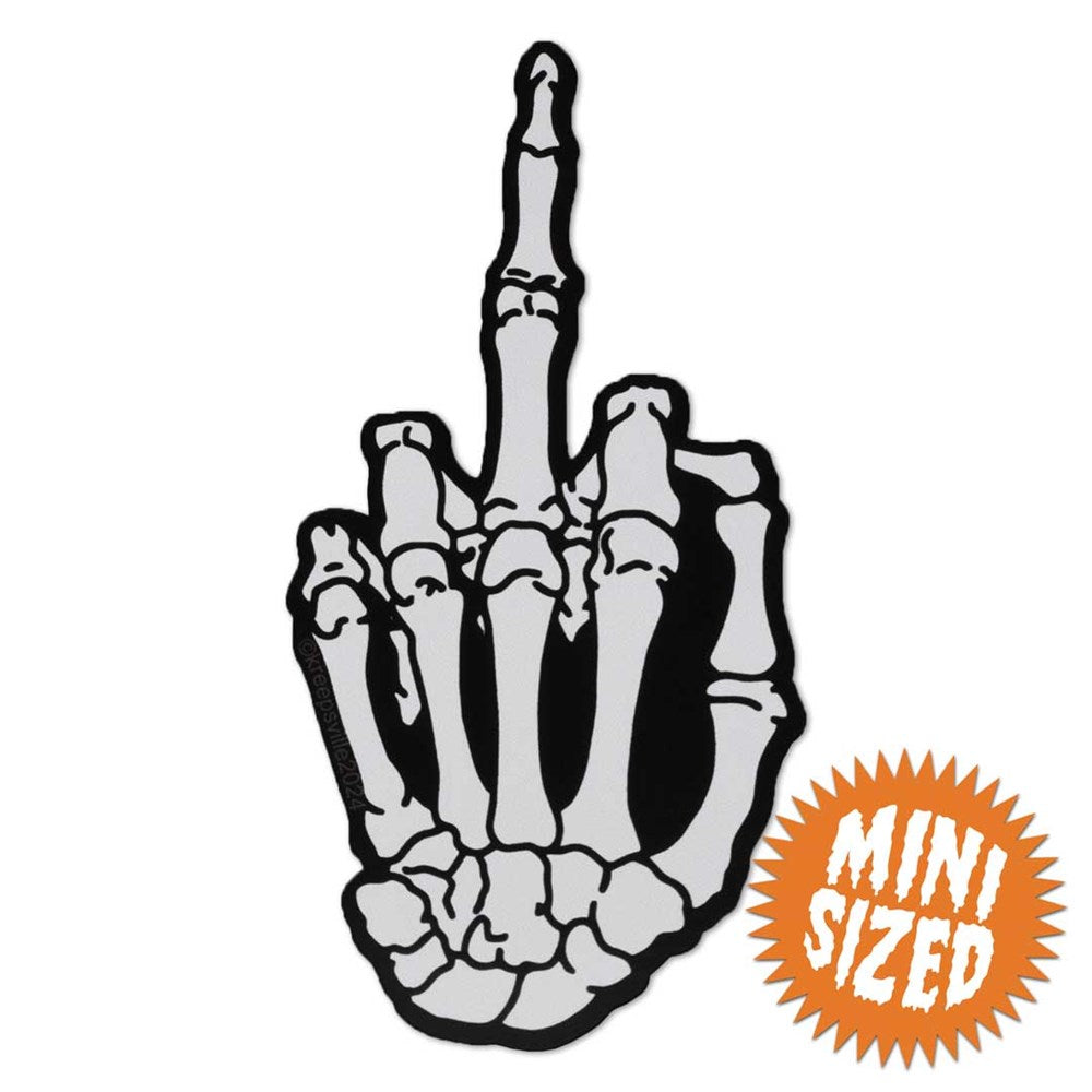 Skeleton Hand Finger Mini Vinyl Sticker - Kreepsville