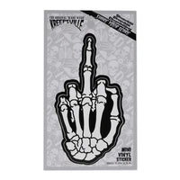 Thumbnail for Skeleton Hand Finger Mini Vinyl Sticker - Kreepsville