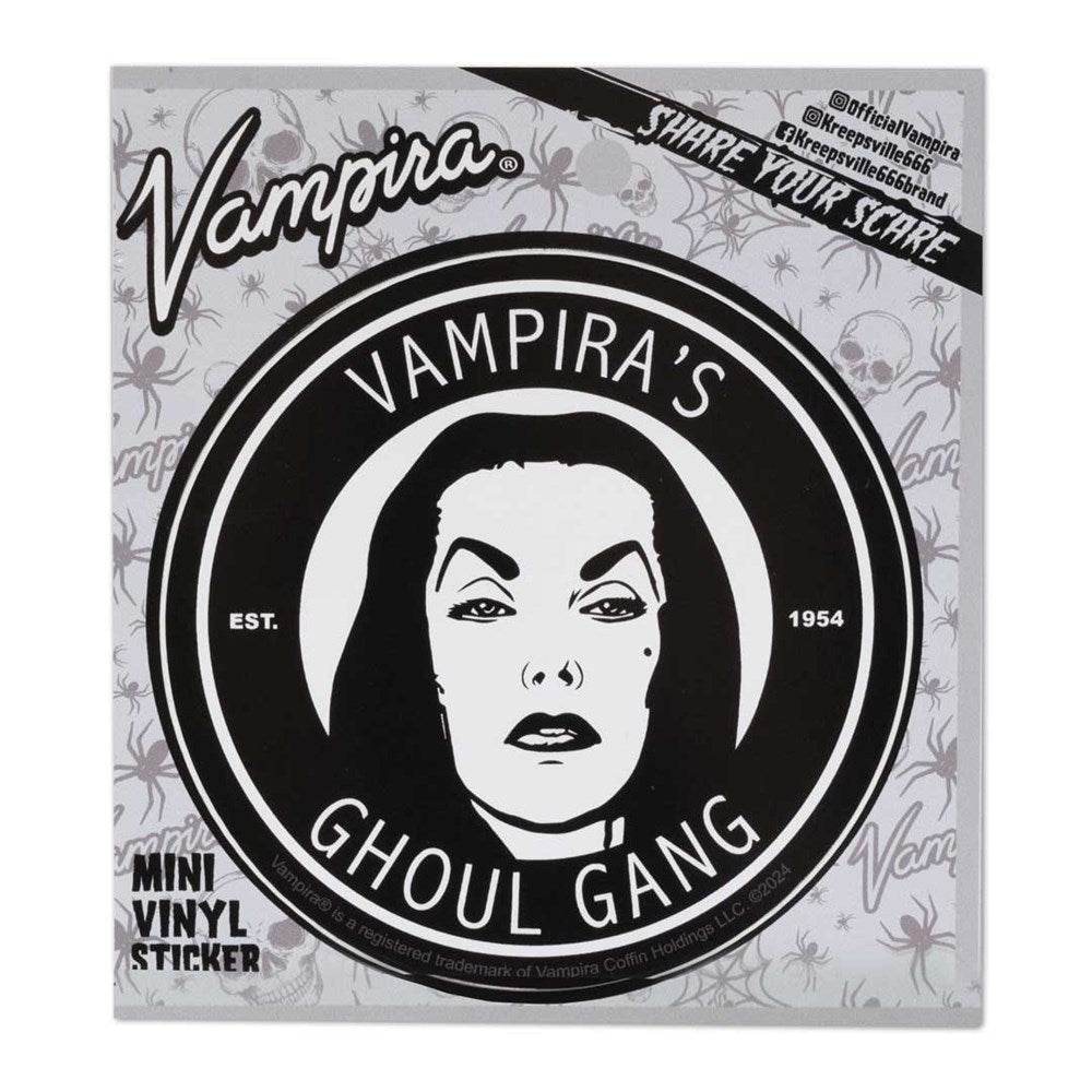 Vampira Ghoul Gang Mini Vinyl Sticker - Kreepsville