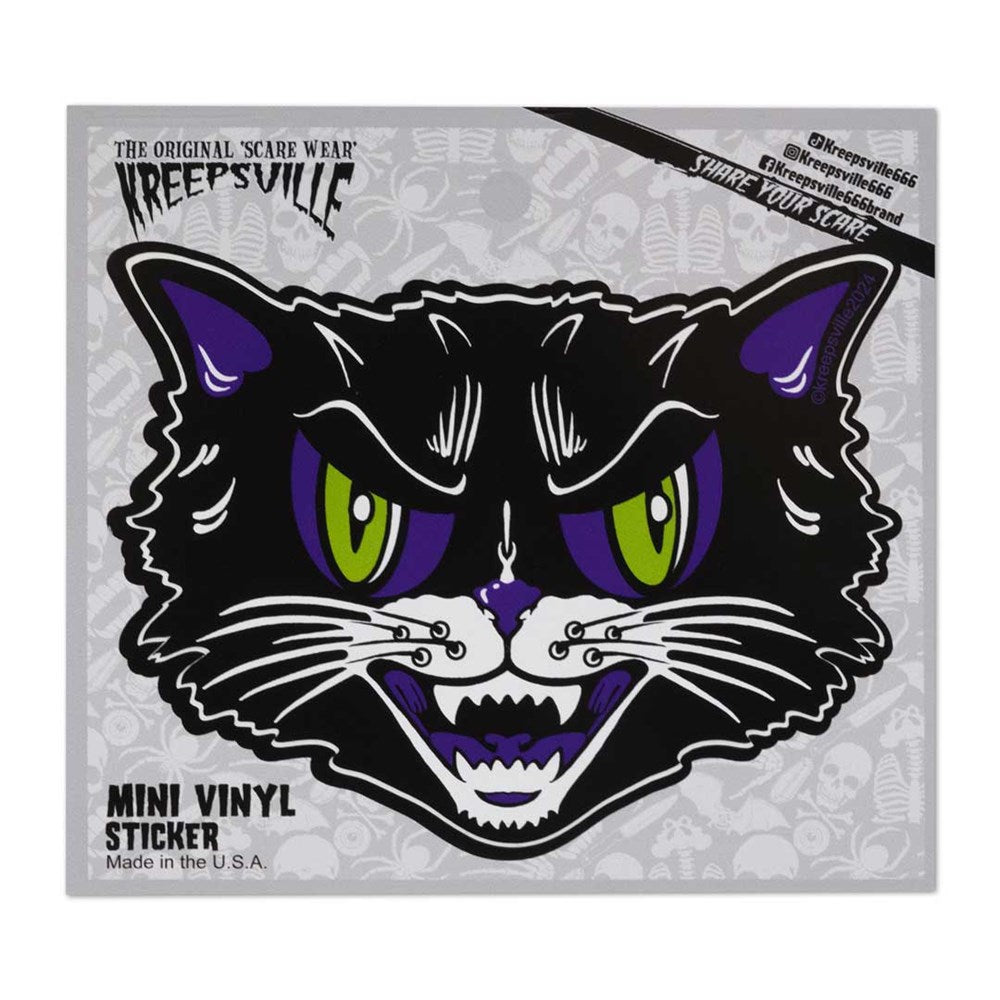 Kattitude Cat Mini Vinyl Sticker - Kreepsville