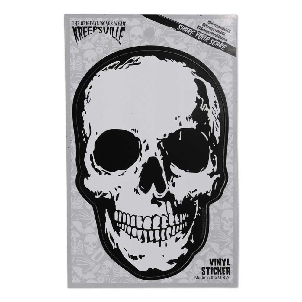 Anatomical Skull Vinyl Sticker - Kreepsville