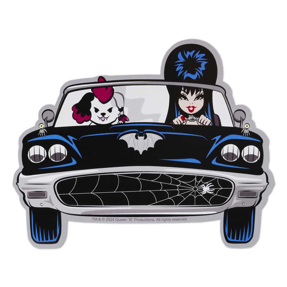 Elvira And Gonk Macabre Mobile Vinyl Sticker - Kreepsville