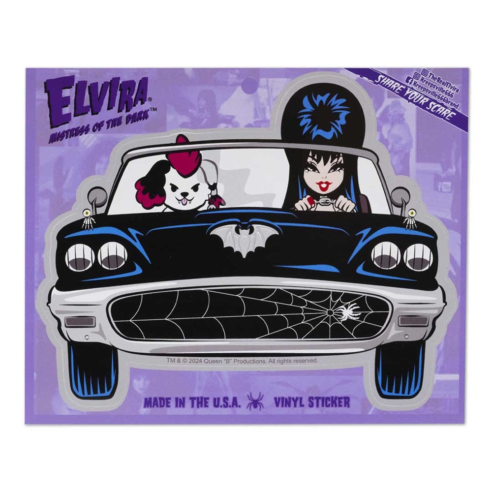 Elvira And Gonk Macabre Mobile Vinyl Sticker - Kreepsville