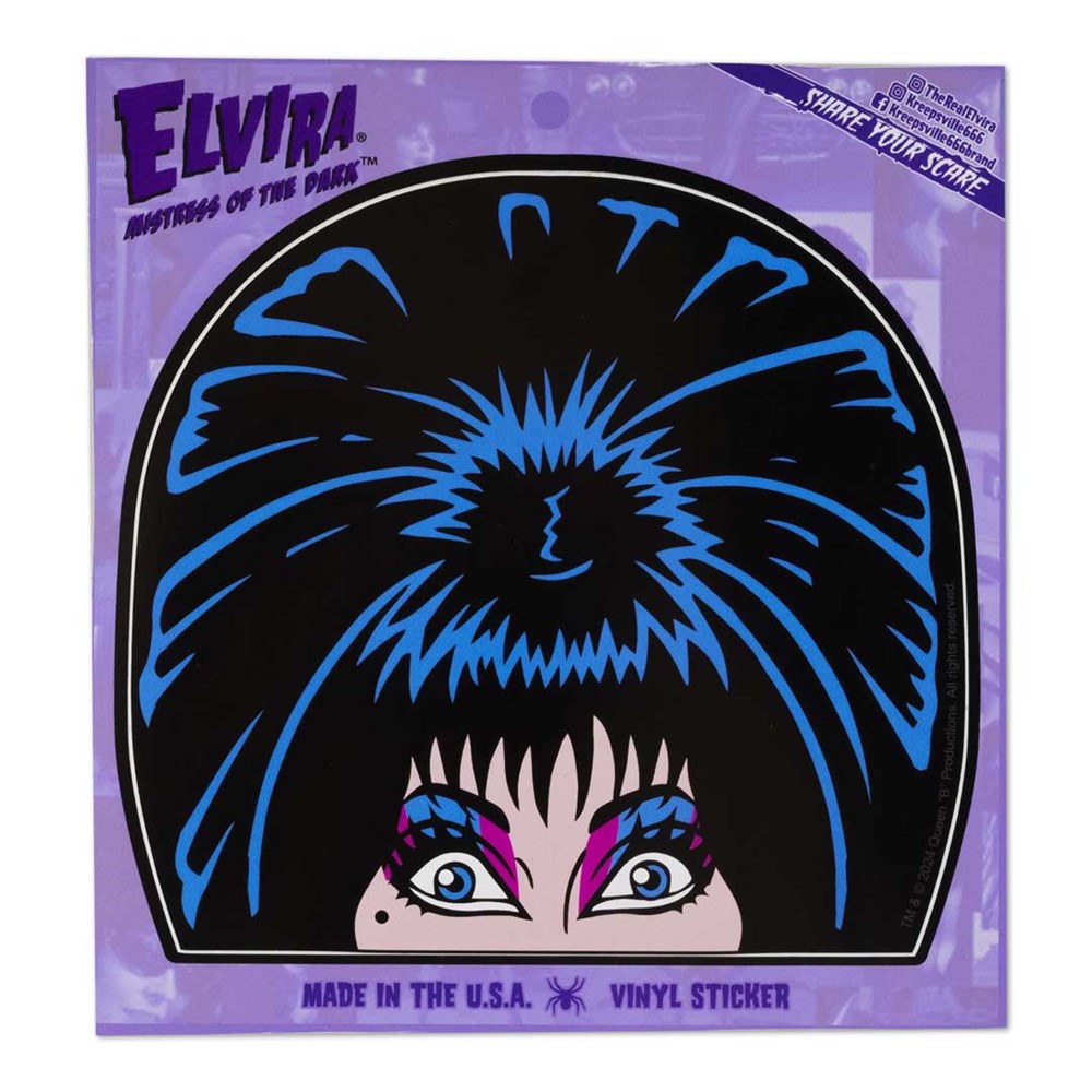 Elvira Peeker Vinyl Sticker - Kreepsville