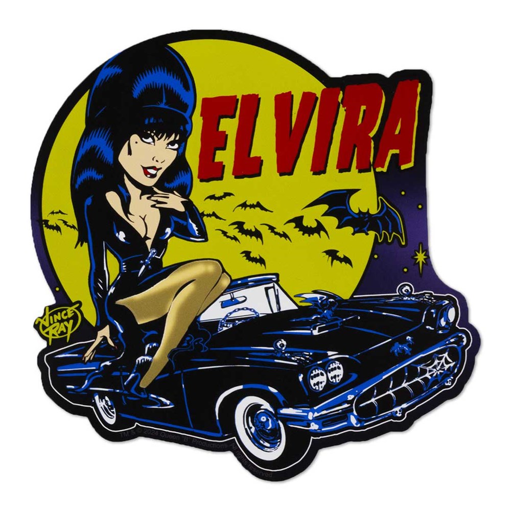 Elvira Vince Ray Mobile Vinyl Sticker - Kreepsville