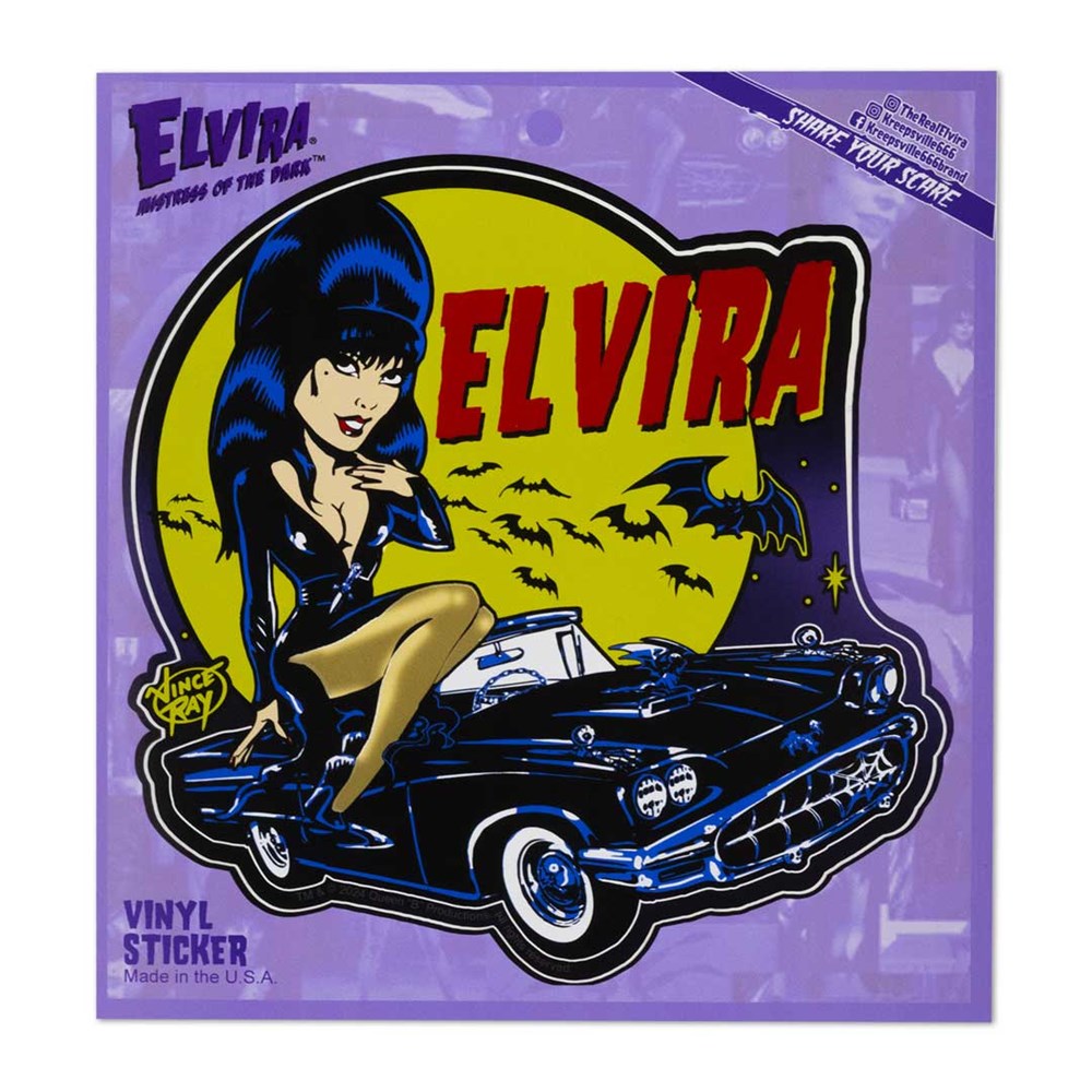 Elvira Vince Ray Mobile Vinyl Sticker - Kreepsville