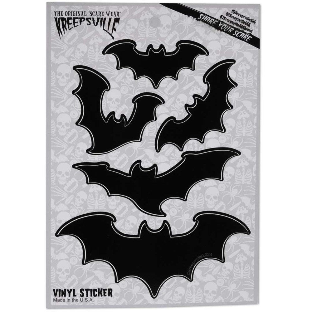 Flying bats Vinyl Sticker Set - Kreepsville