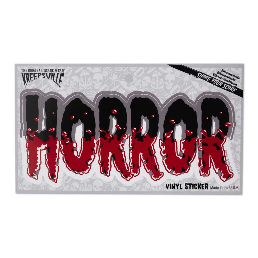 Horror Text Vinyl Sticker - Kreepsville