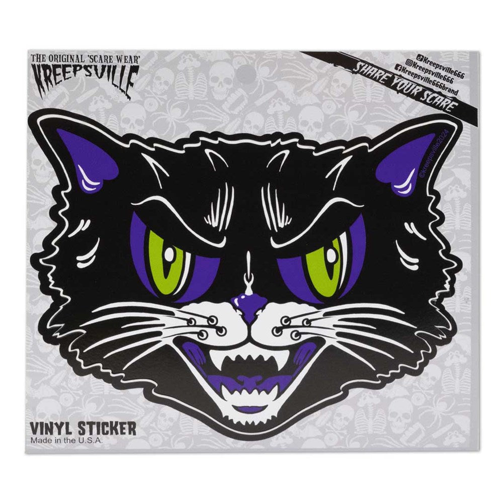 Kattitude Cat Vinyl Sticker - Kreepsville