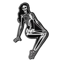 Thumbnail for Skeleton Pin-up Sitting Vinyl Sticker - Kreepsville