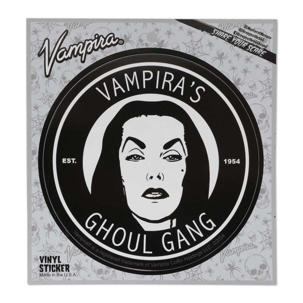 Vampira Ghoul Gang Vinyl Sticker - Kreepsville