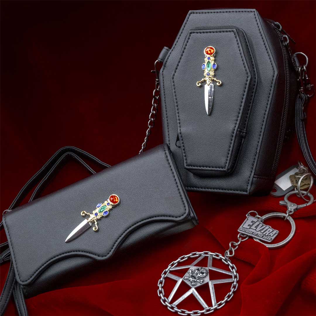 Elvira Dagger Trifold Wallet - Kreepsville