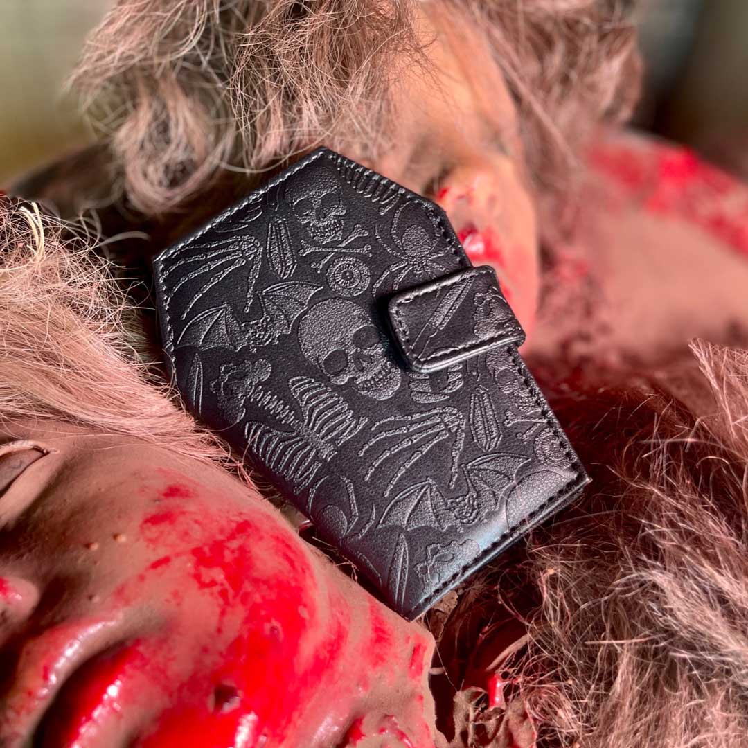 Embossed Skull Coffin Wallet
