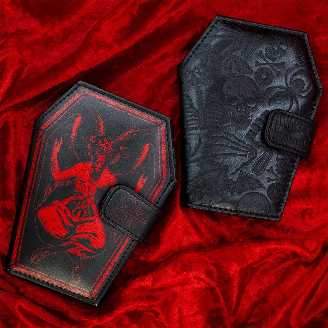 Embossed Skull Coffin Wallet